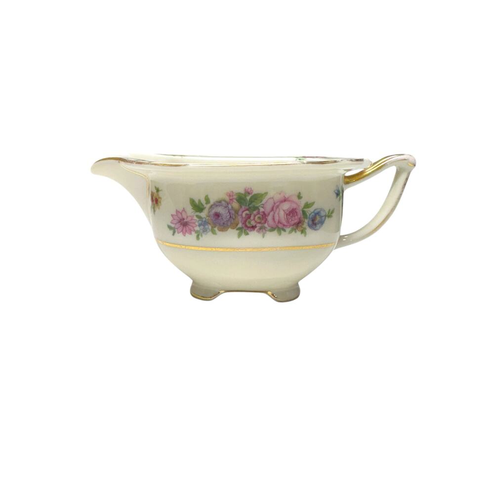 Vintage Thomas Ivory Wentworth Creamer, Bavaria Germany Floral  See photos